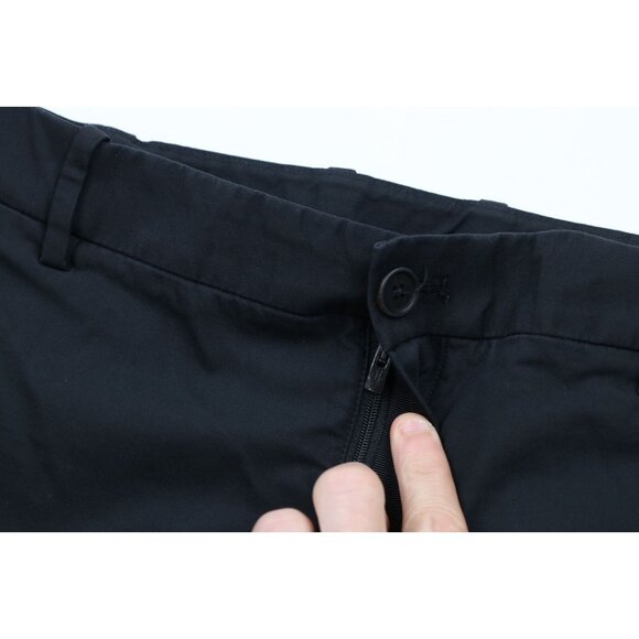 Kit & Ace Mens Size 32 Faded Flat Front Above Knee Tech Chino Shorts Black - Picture 6 of 12